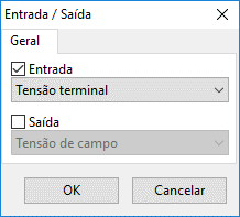 Formulário de edição de entradas e saídas de sistemas de controle de um AVR