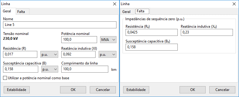 Formulário das linhas no PSP-UFU